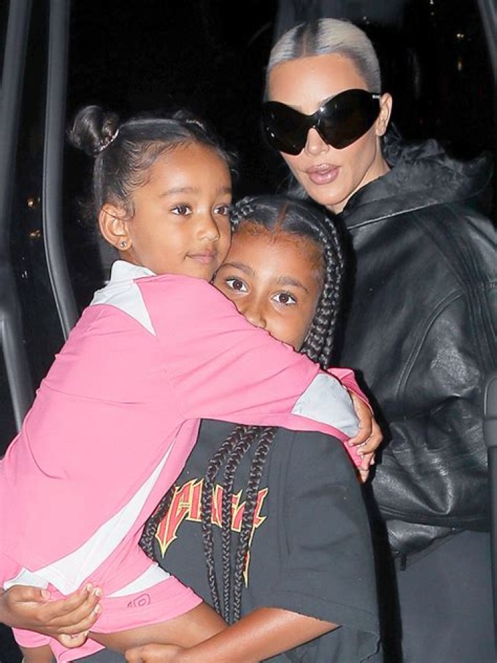 Kim Kardashian & Her Daughters Model Kanye West’s Yeezy Glasses – Hollywood Life