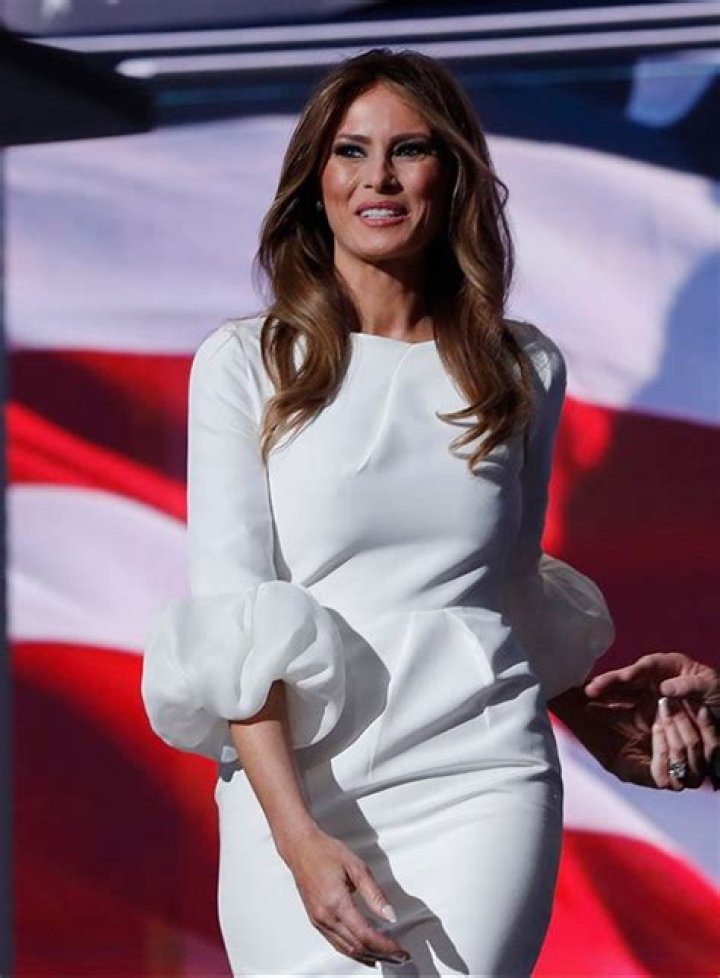 Melania Trump Stuns At The Republican Convention In A Gorgeous White Dress